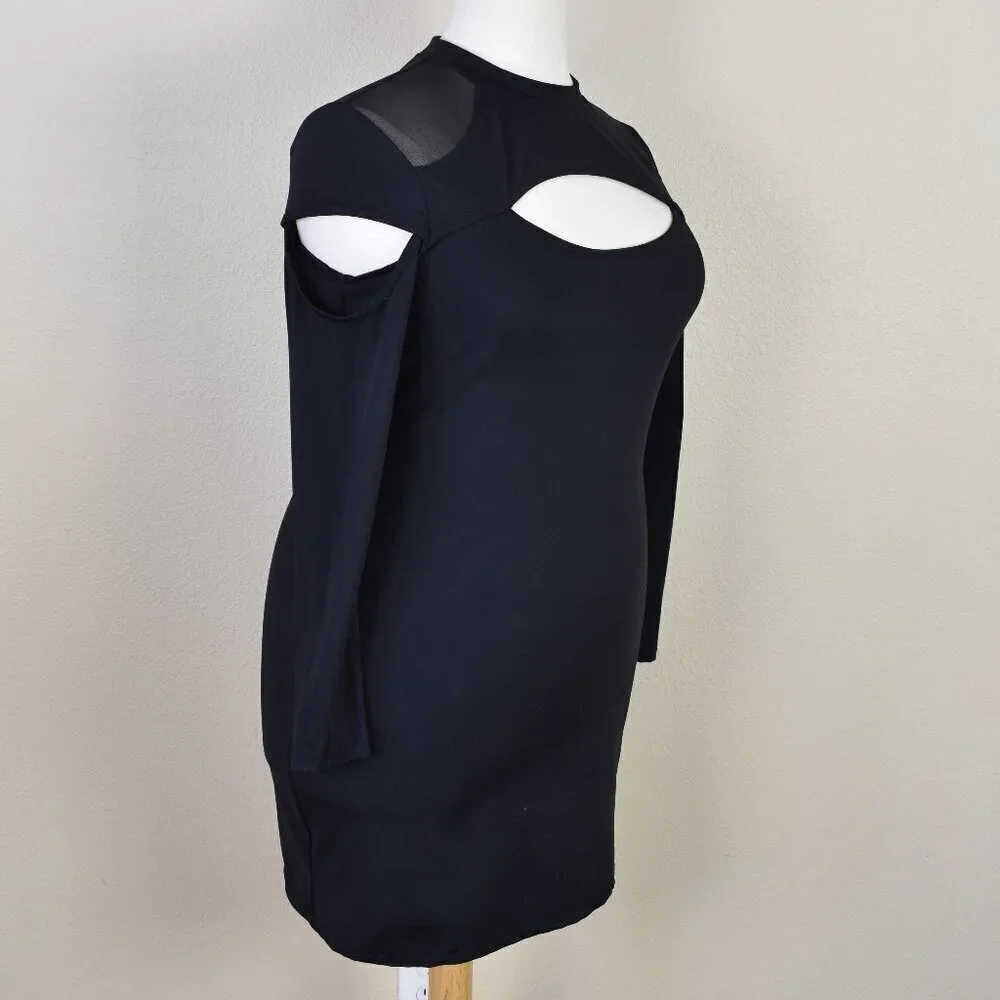 KILLSTAR Cosmic Shift Long Sleeve Cut-Out Bodycon Dress - 3XL - Picture 9 of 11